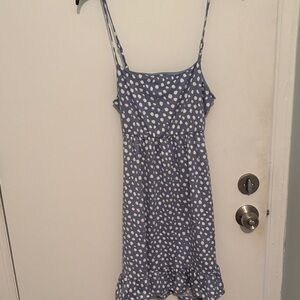 Altar'd State Blue Polka Dot Mini Dress